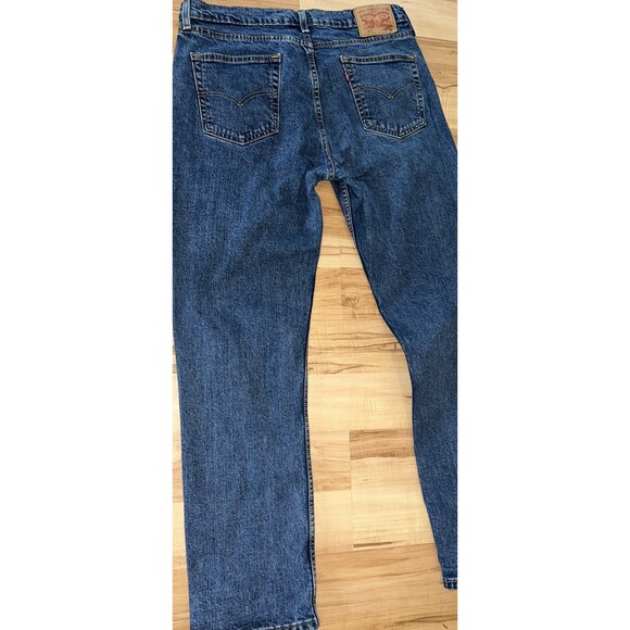 Levis 514 Jeans Mens 34x32 Blue Straight Fit Denim Medium Wash Casual - Picture 9 of 11